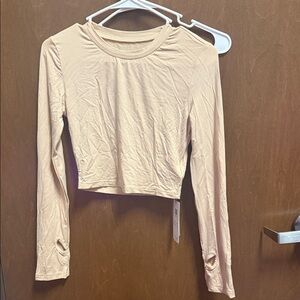 Women's Cream Long Sleeve Top